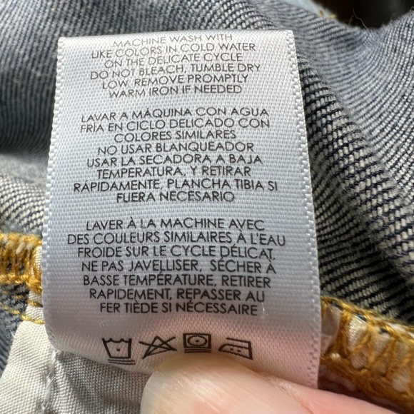 Cabi Women's 4 Slim Boyfriend Jeans Dark Blue Wash Distressed Denim Stretch 3045 - Picture 14 of 14